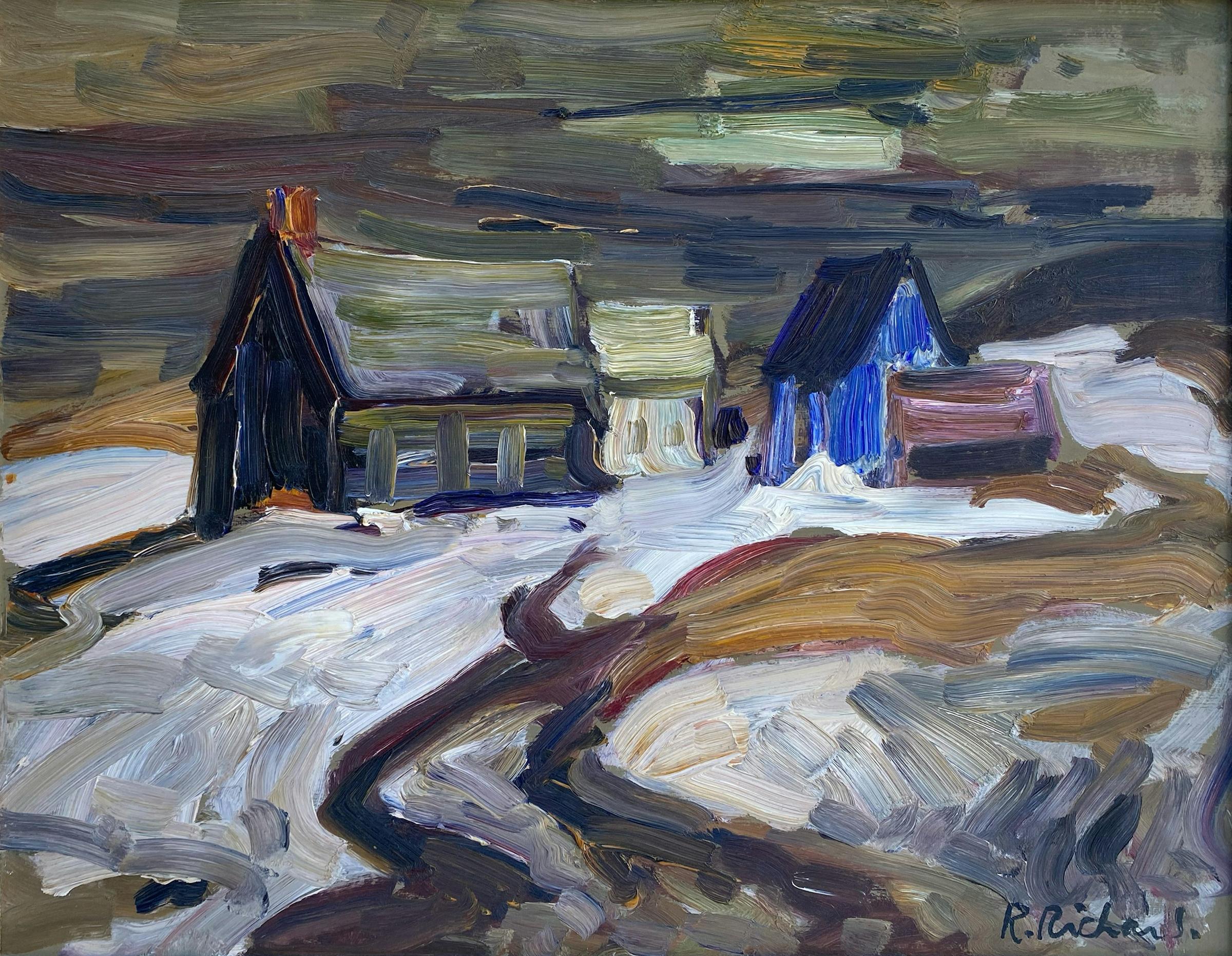 René Jean Richard (1895-1982) - Baie-Saint-Paul, Scène d'hiver