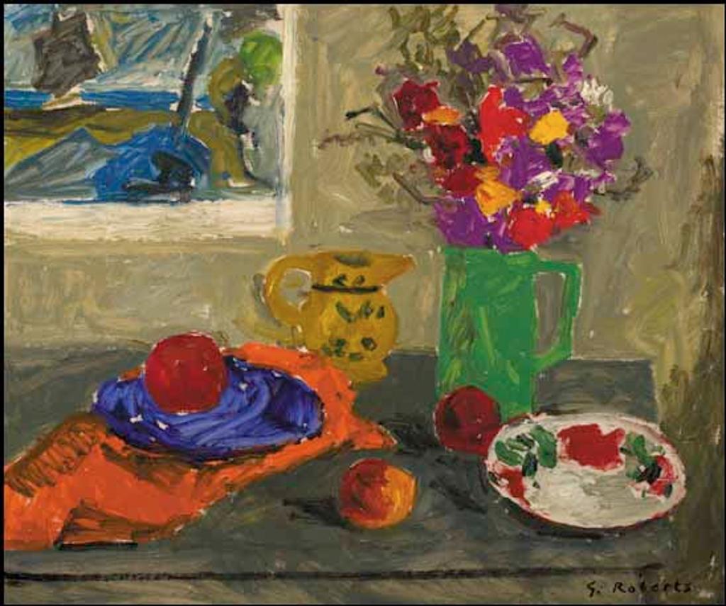William Goodridge Roberts (1921-2001) - Still Life with Flowers and Landscape Painting