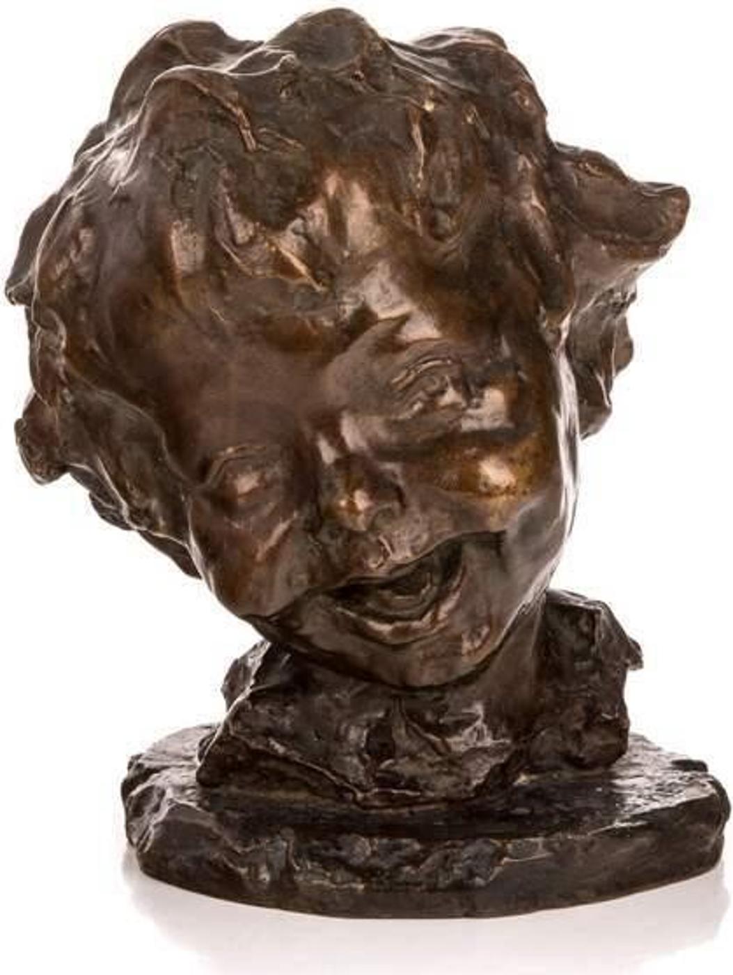 C.S. Pietro (1886-1918) - Patinated bronze bust by Italian / American sculptor C. S. Pietro depicting a laughing baby. Signed 'C.S. Pietro' to the base. American