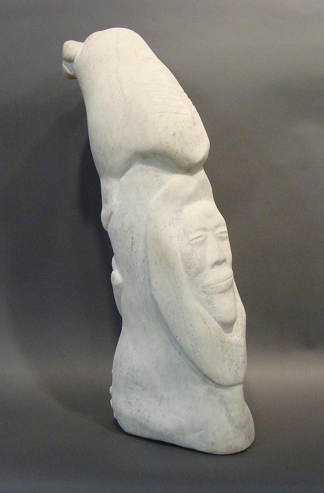 Qaqaq (Kaka) Ashoona (1928-1996) - a white marble