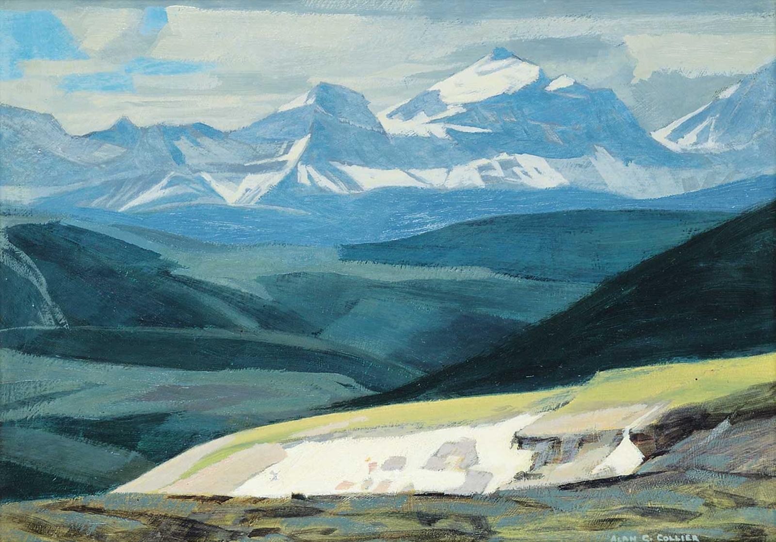 Alan Caswell Collier (1911-1990) - The Continental Divide, West from Flat Top Mt. Alberta, at 8000'