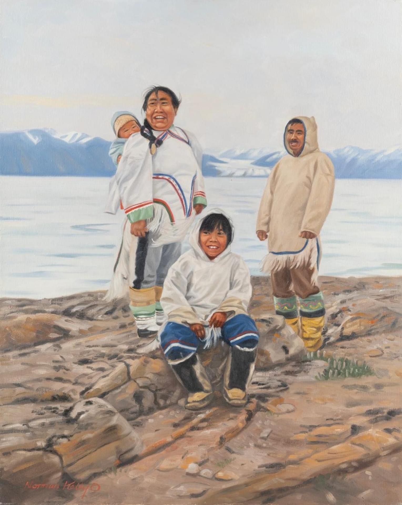 Norman Kelly (1939) - Inuit Family - Pond Inlet