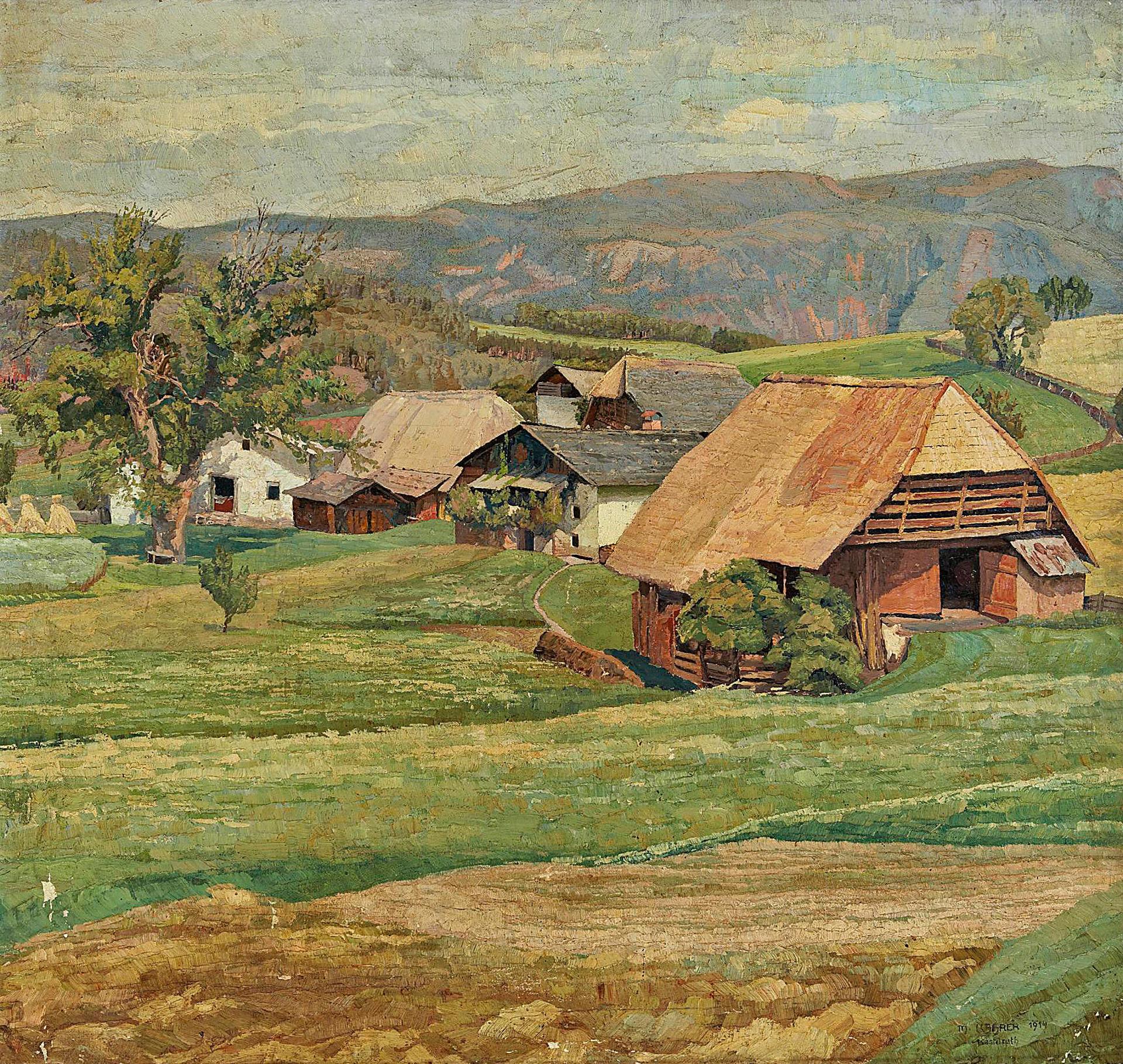 Max Kahrer (1878-1937) - A farm yard view
