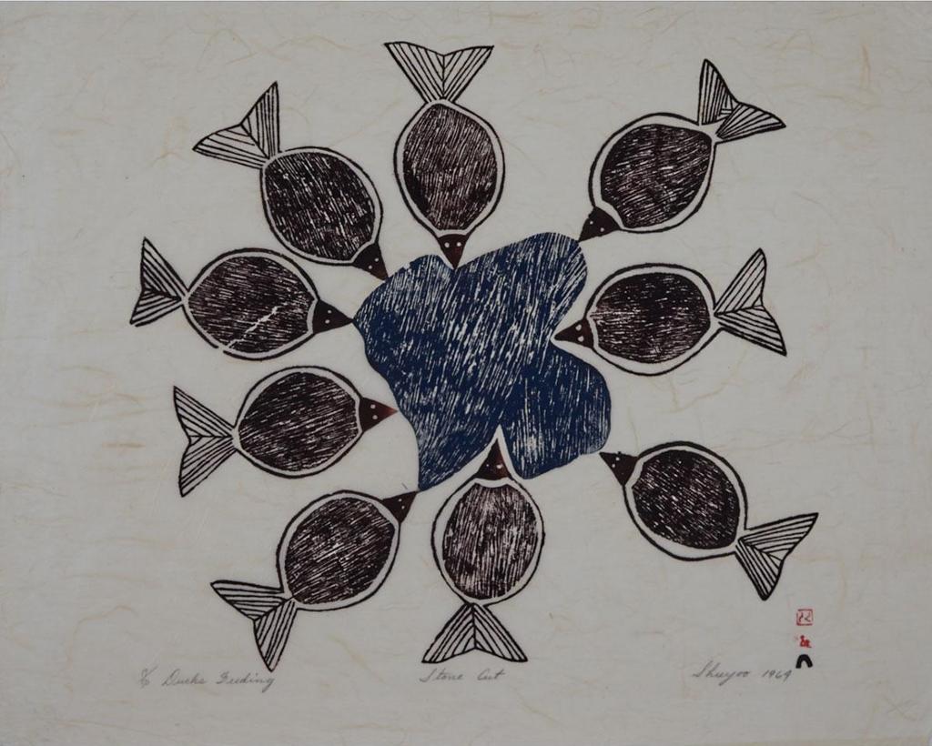 Shouyu Pootoogook (1937) - Ducks Feeding