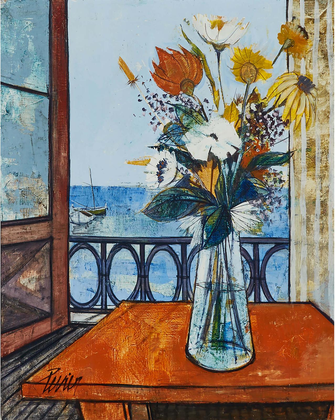 Charles Levier (1920-2003) - Fleurs Sur La Mer