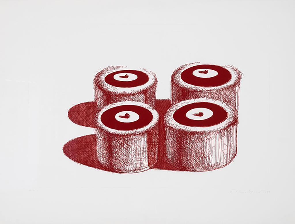 Wayne Thiebaud (1920-2021) - Cherry Cakes (from Recent Etchings II)