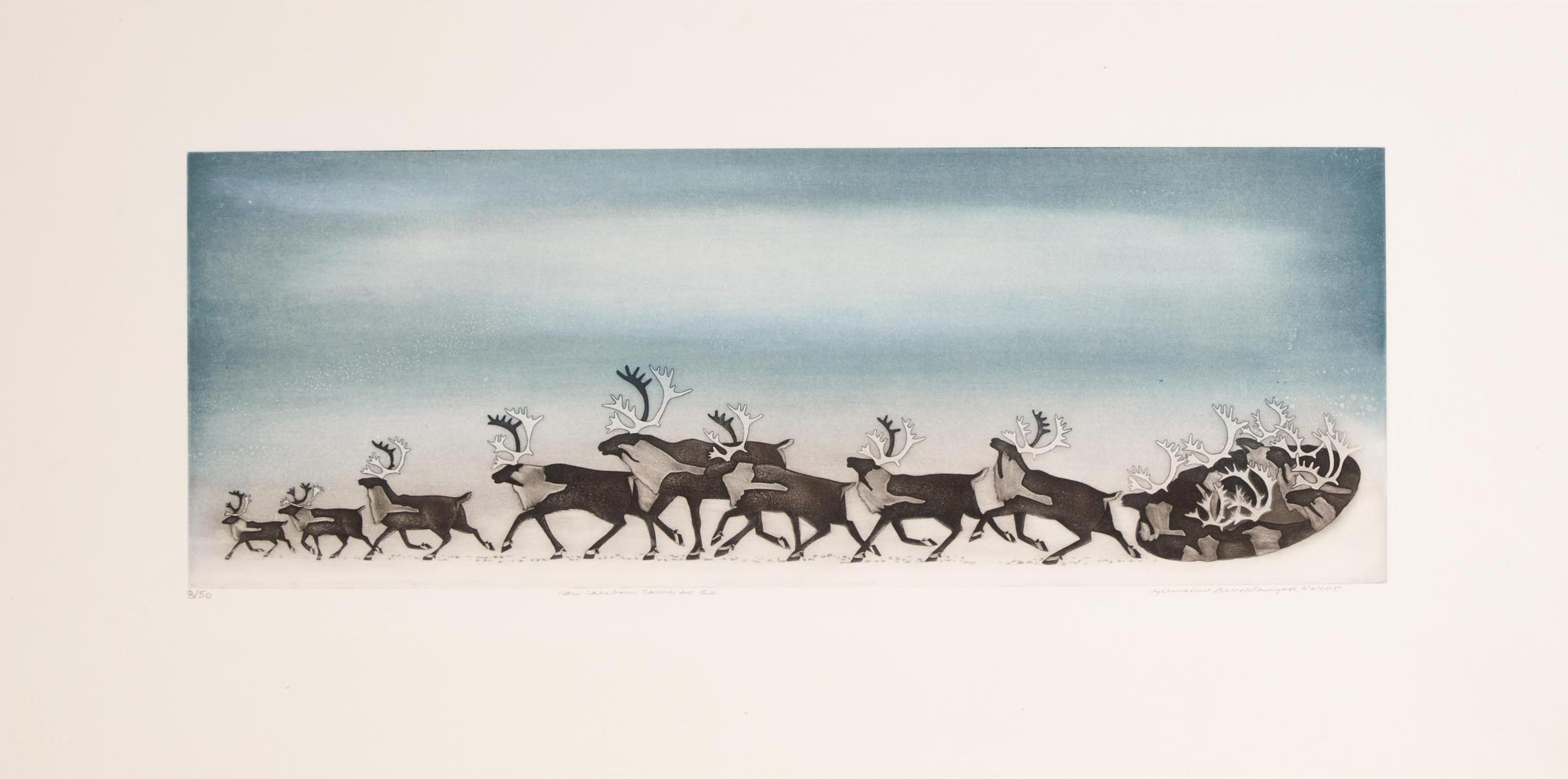 Germaine Arnaktauyok (1946) - How Caribou Came To Be, 2001