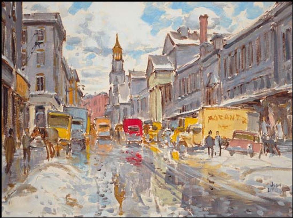 John Geoffrey Caruthers Little (1928-1984) - Street Scene, Montreal