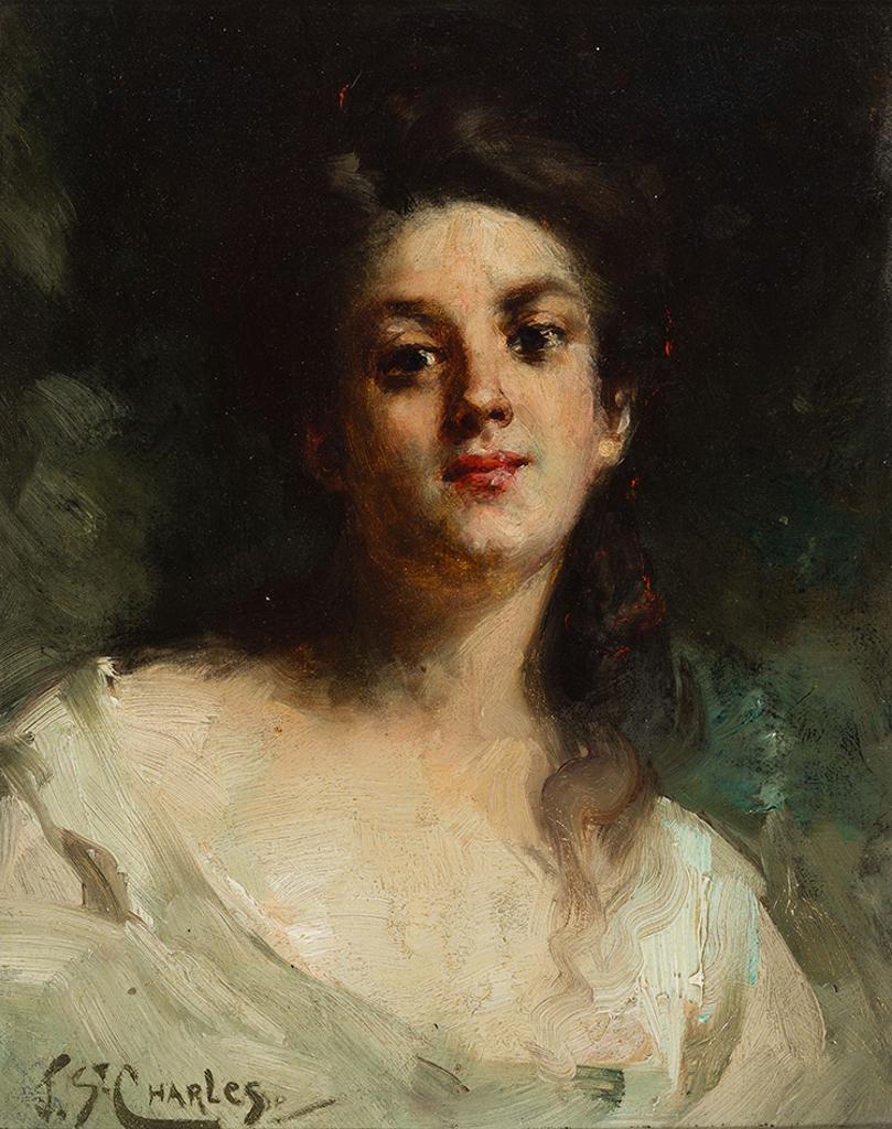 Joseph Saint Charles (1868-1956) - Portrait d'une jeune fille