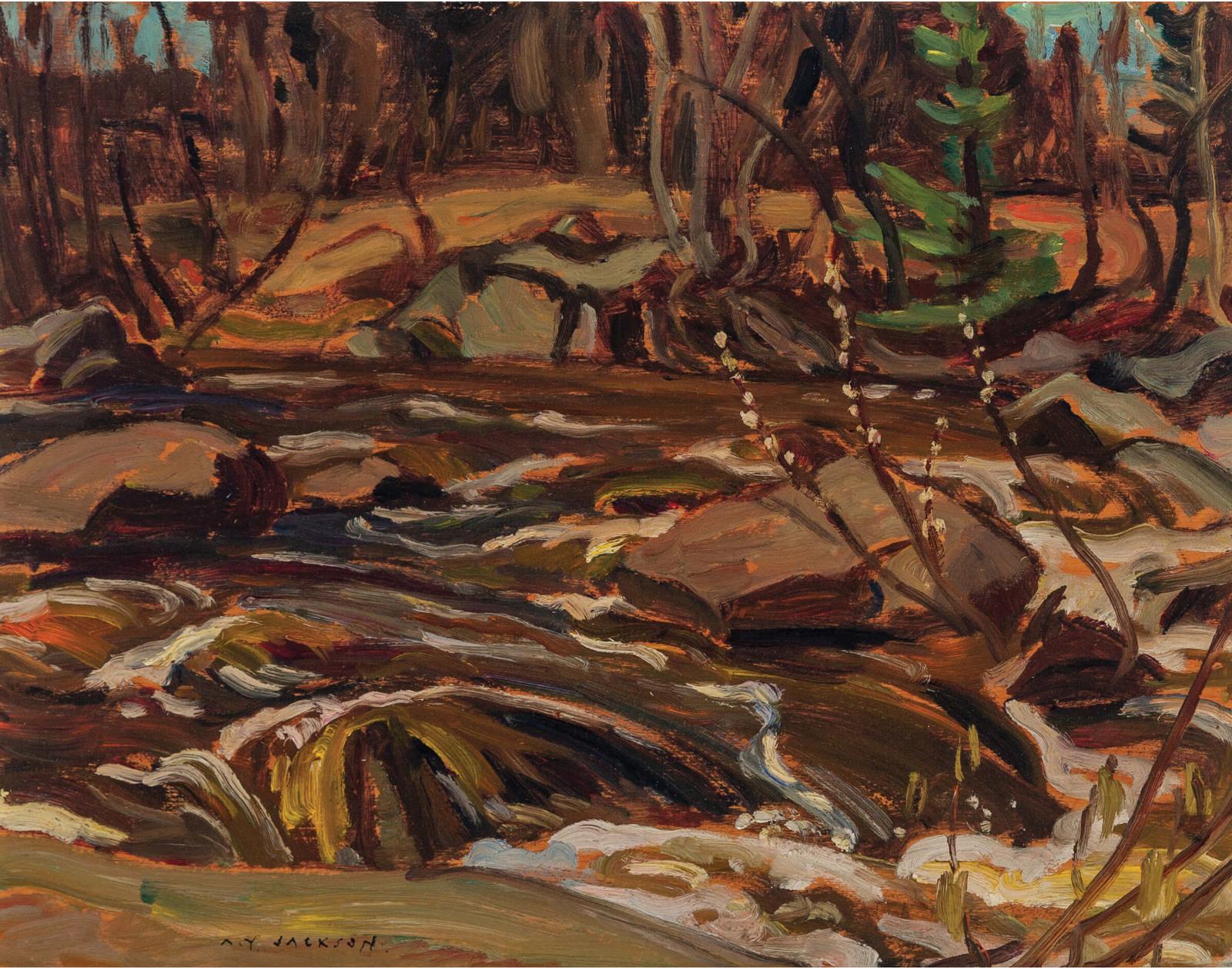 Alexander Young (A. Y.) Jackson (1882-1974) - Spring Bush At L'islet, Que. (Scene Of Grace's Snow Bath)