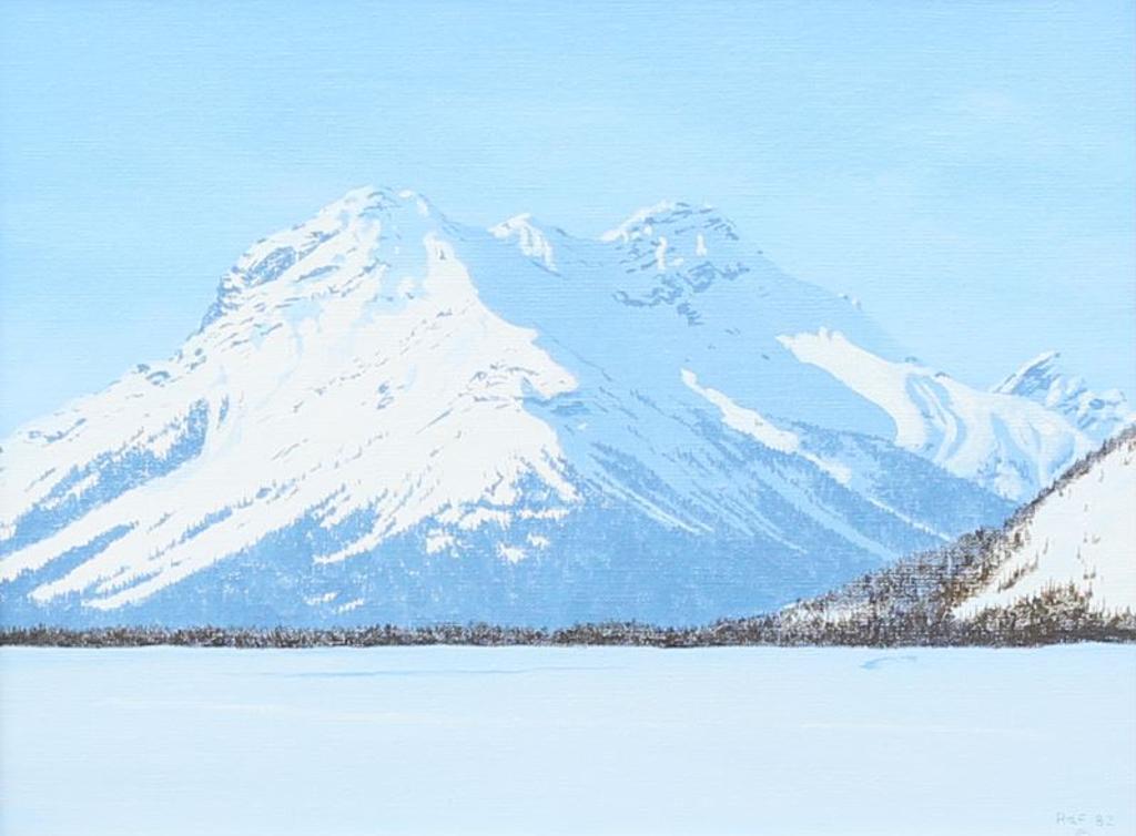 Ted Raftery (1938) - Mt. Morrison & Mt. Turner From Spray Lake ; 1982