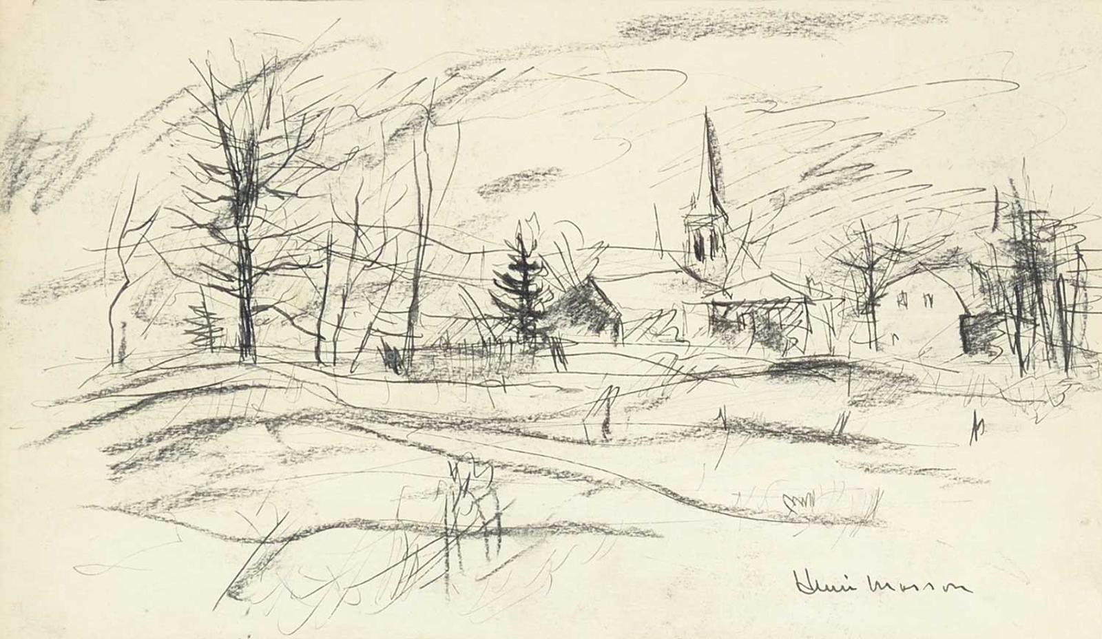 Henri Leopold Masson (1907-1996) - Untitled - Winter Steeple