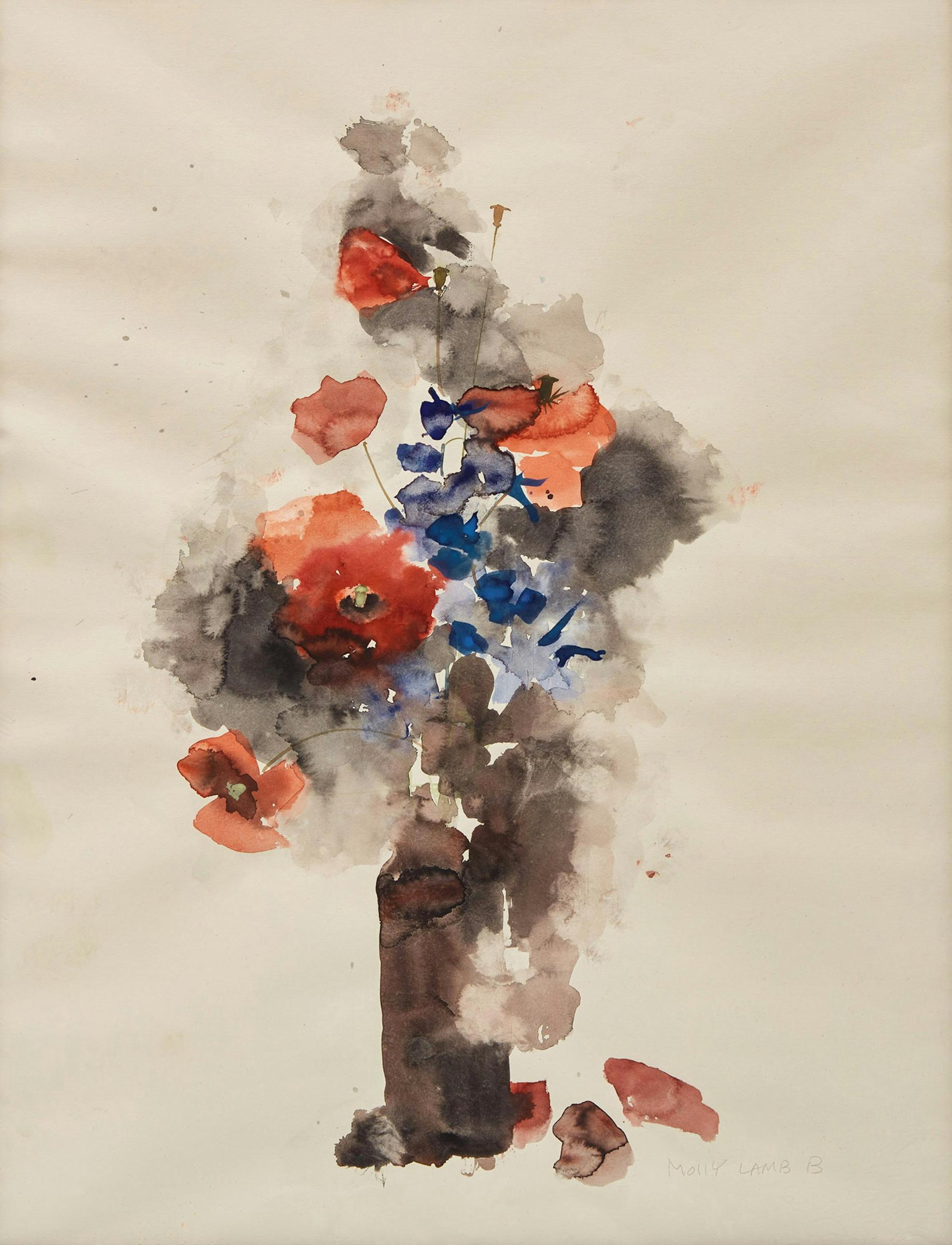 Molly Joan Lamb Bobak (1922-2014) - Poppies