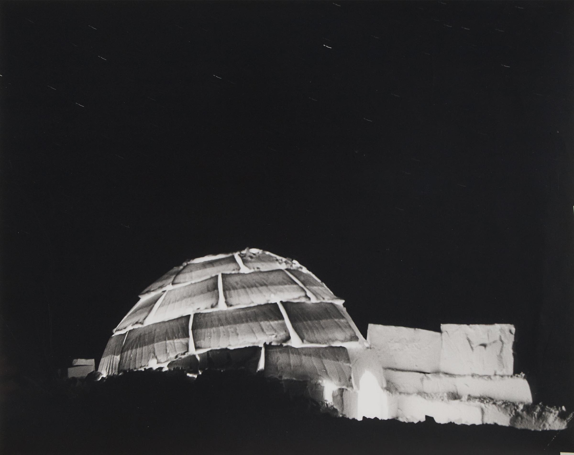 Richard Harrington (1911-2005) - Small Igloo At Night (With Star Marks Due To Time Exposure) Near Perry River, N.W.T., 1949