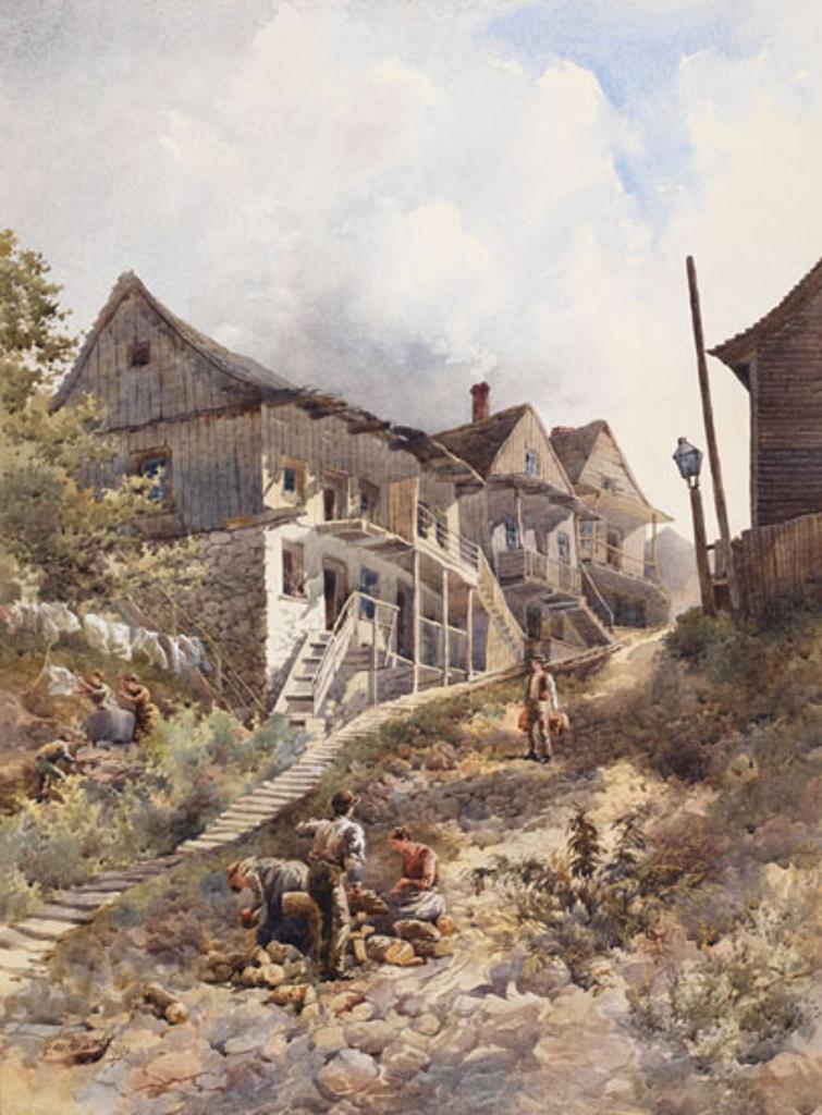 Charles MacDonald Manly (1855-1924) - Old Houses, Point Lévis