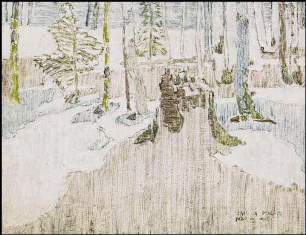 David Browne Milne (1882-1953) - Thaw in the Woods, Alander Cabin, Lower Berkshires, Massachusetts