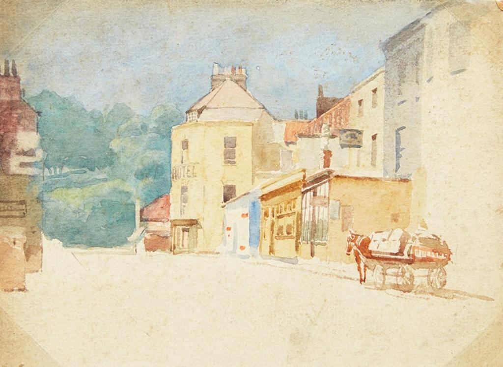 Frederic Martlett Bell-Smith (1846-1923) - Hotel with Horse-Drawn Cart