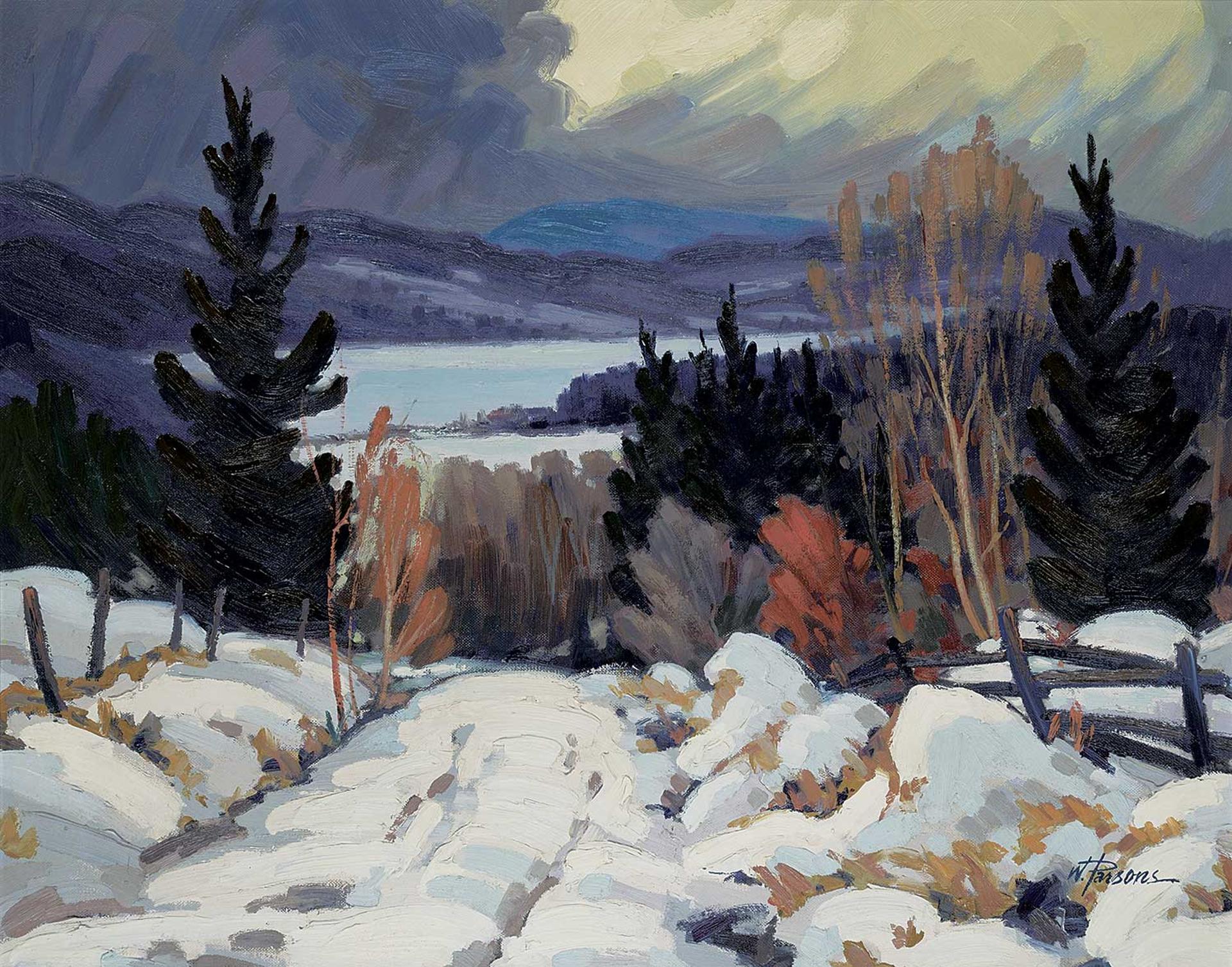 William (Bill) Parsons (1909-1982) - Snowbound, Road to the Lake