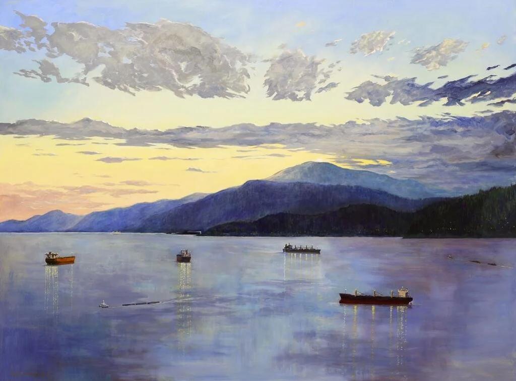 Nickola de Grandmaison (1938) - Late Spring Evening, English Bay