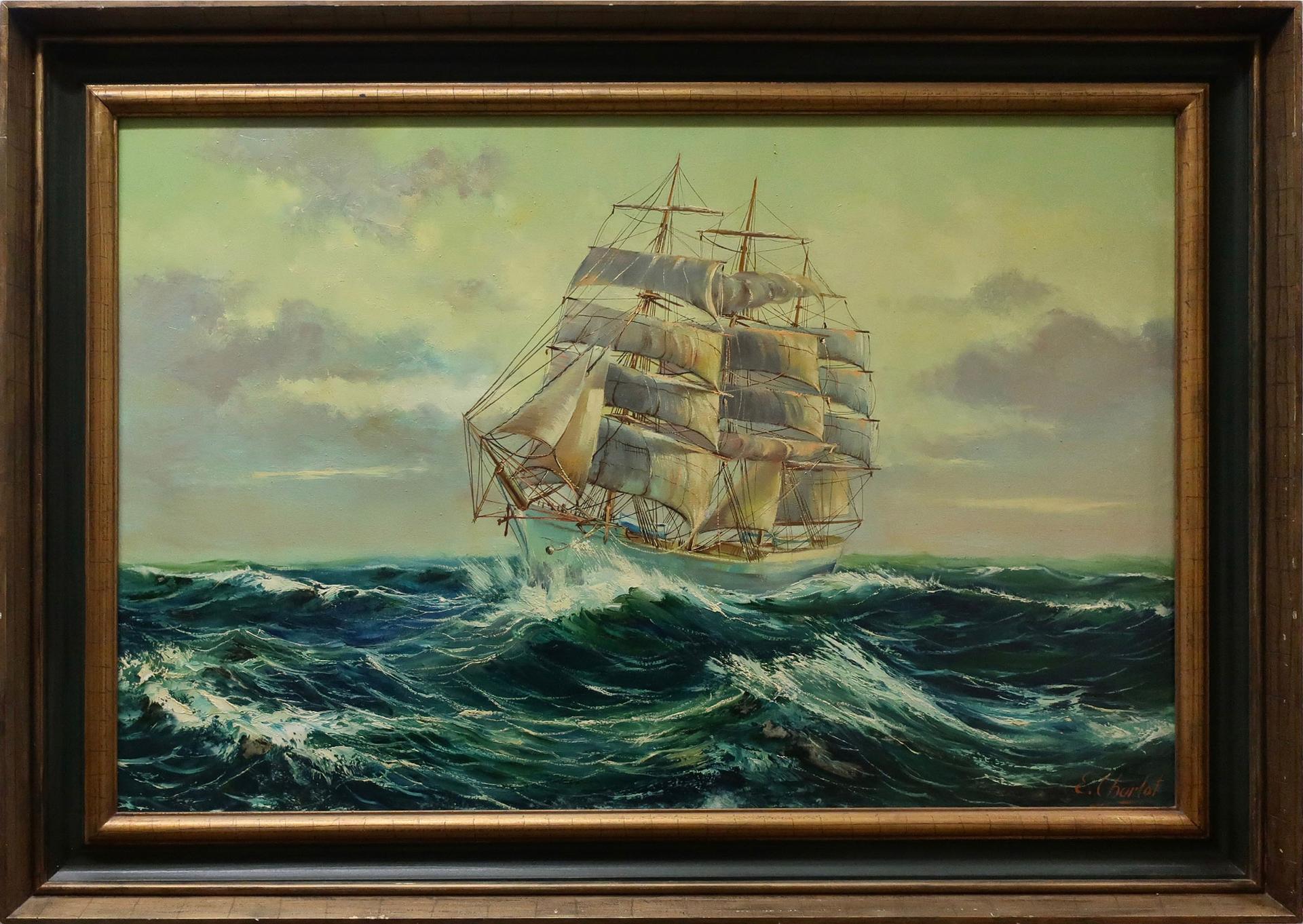 E. Charlot - Clipper In Full Sail