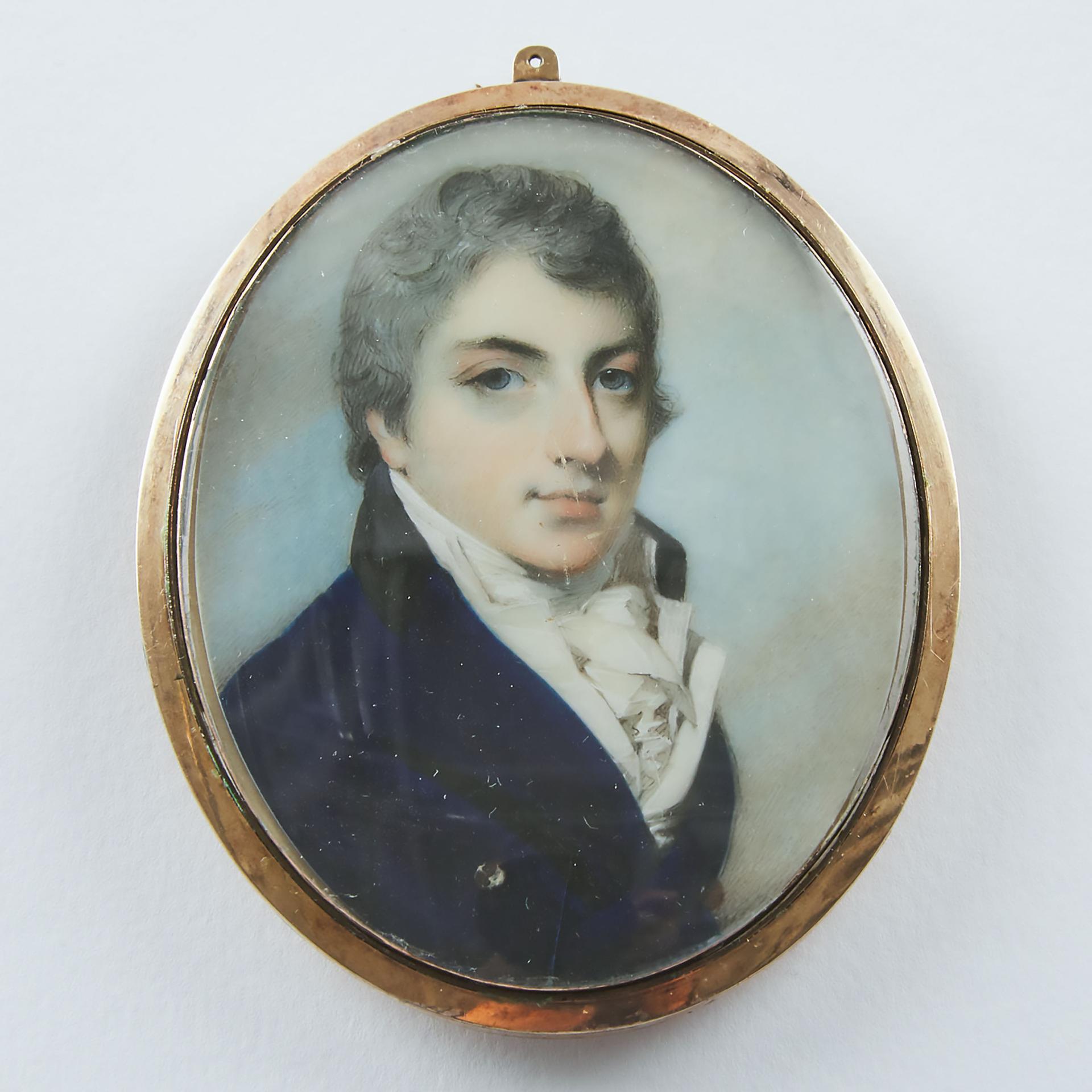 George Engleheart - Portrait Miniature Of Captain Cockerell