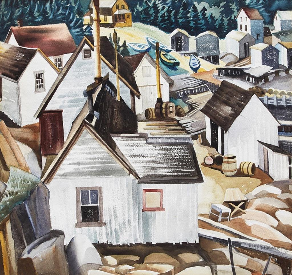 Bobs (Zema Barbara) Cogill Haworth (1900-1988) - Fisherman's Cove, Gaspe