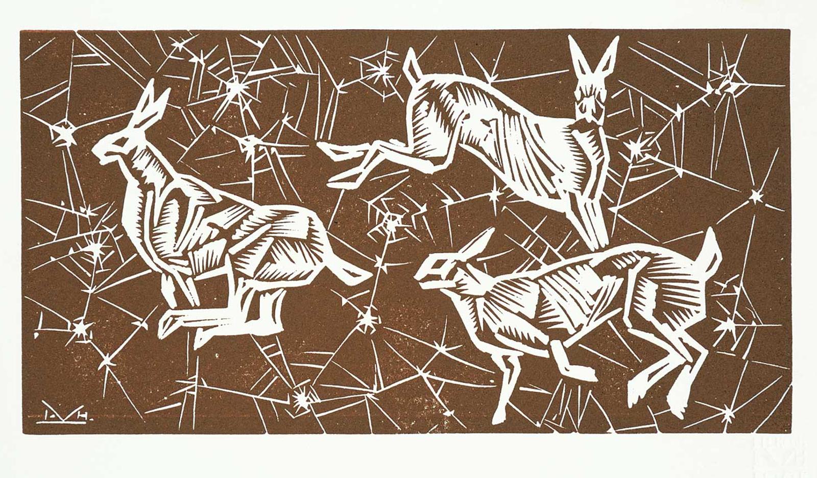 Illingworth Holey (Buck) Kerr (1905-1989) - Untitled - Three Hares