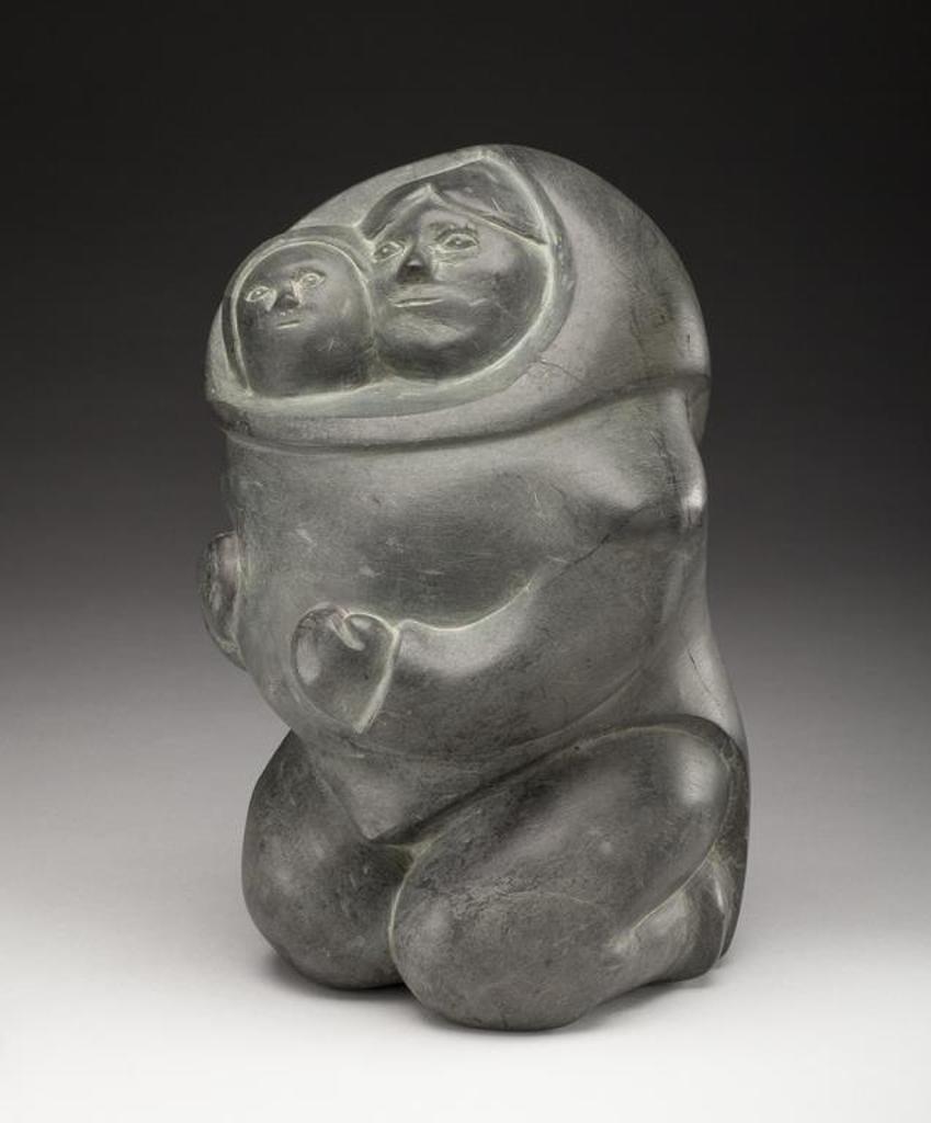 Mathew Aqigaaq (1940-2010) - Kneeling Mother and Child, 1981