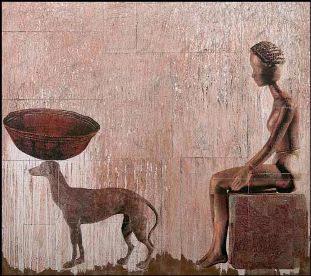 Andre Petterson (1950) - Seated Figure with Dog