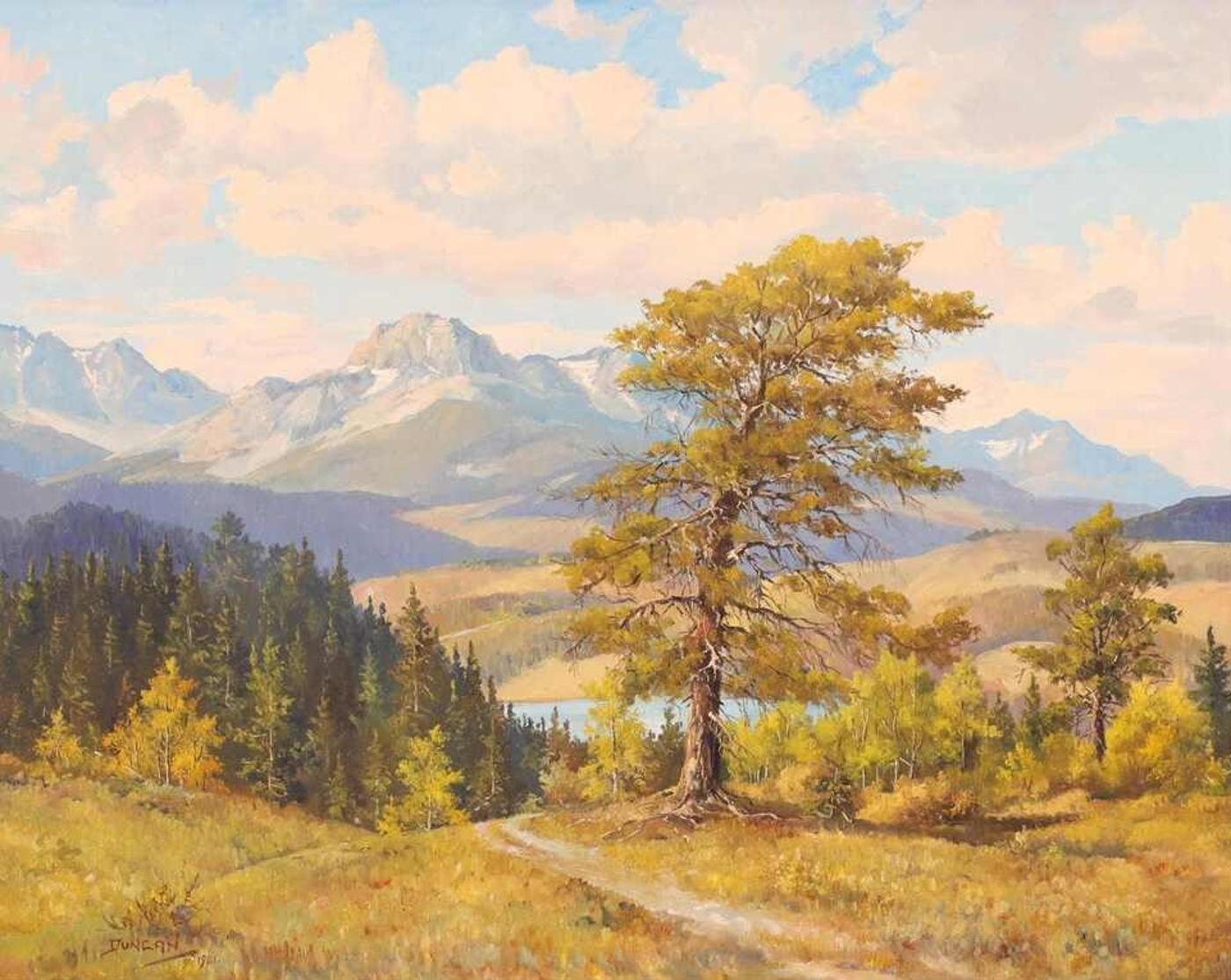 Duncan Mackinnon Crockford (1922-1991) - View From Morley Hill And The Bow River Valley, Alberta; 1981