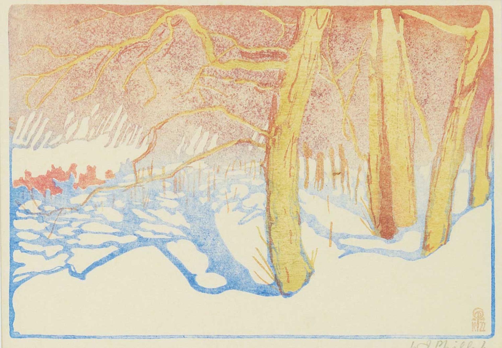 Walter Joseph (W.J.) Phillips (1884-1963) - Tree Shadows on Snow