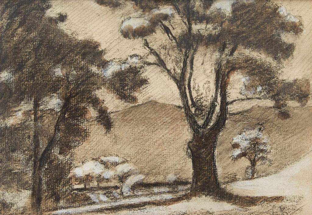 Henri Beau (1863-1949) - Paysage avec des arbres