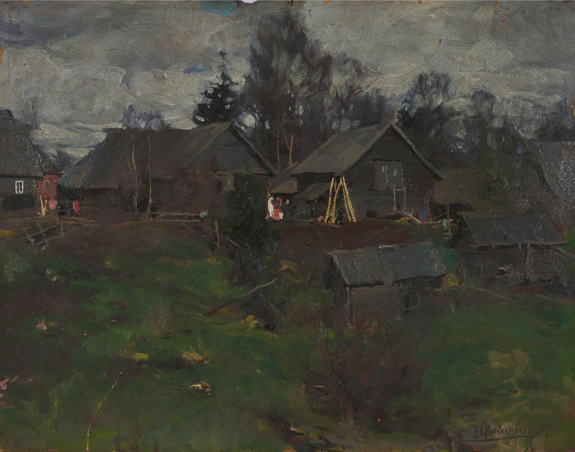 Ivan Feodorovich Kolesnikov - Village Up North, 1917