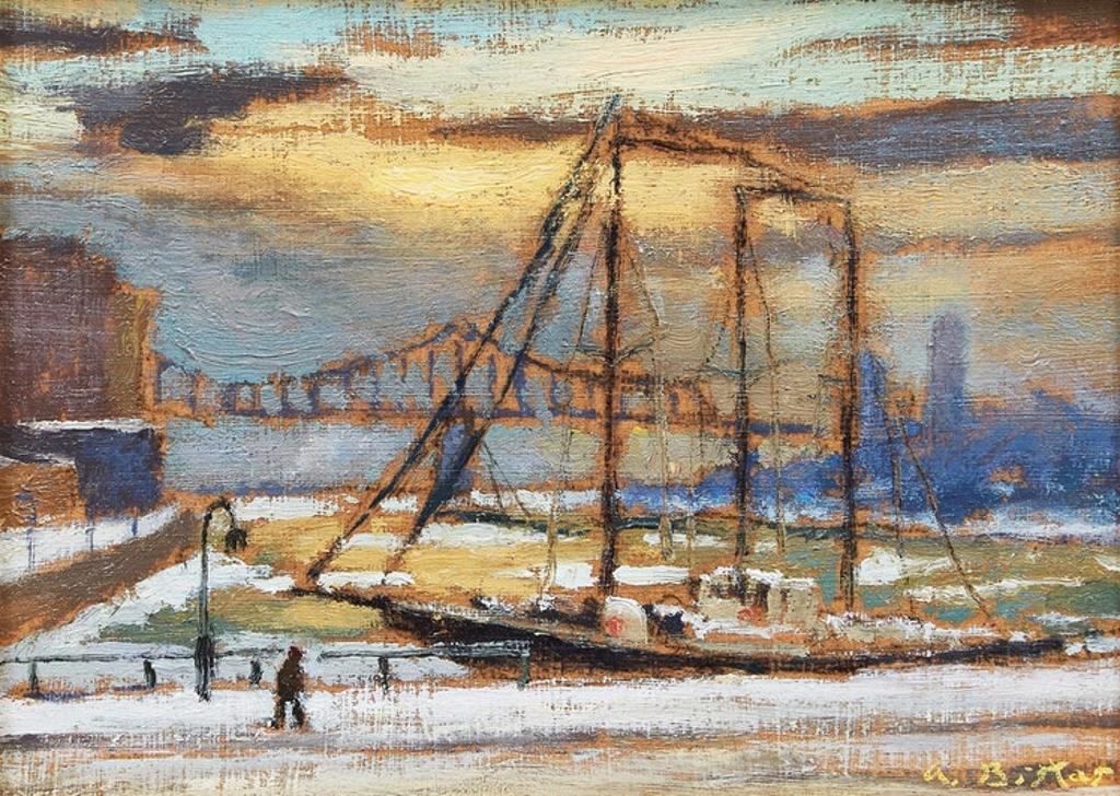 Antoine Bittar (1957) - Winter Wharf