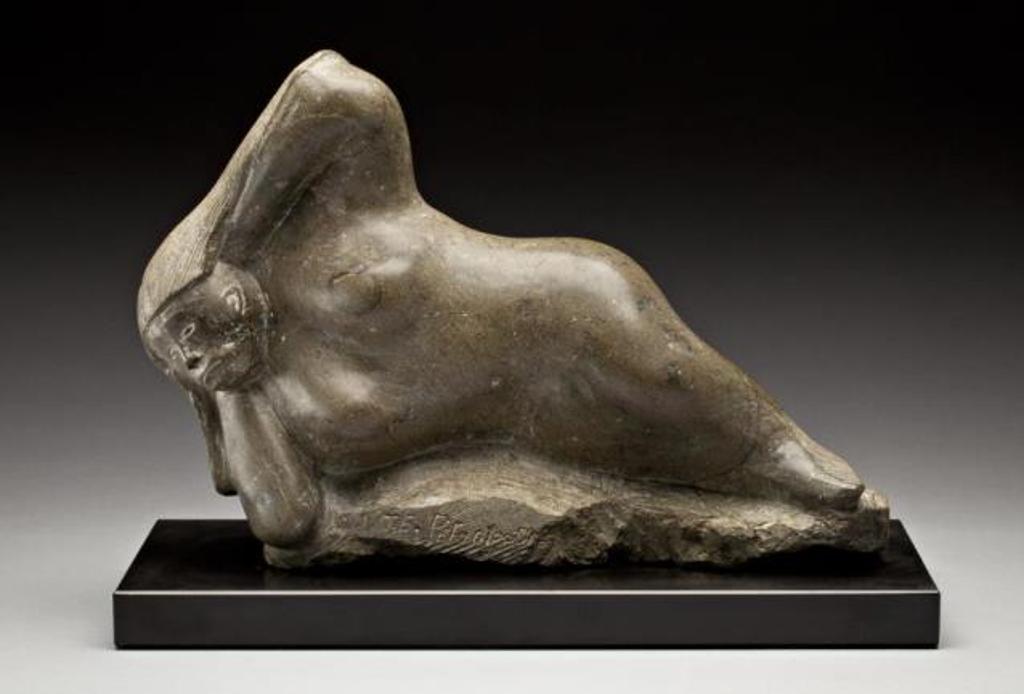 Jimmy Petooloosie (1961) - Sea Goddess, c. 1980, brown-green stone