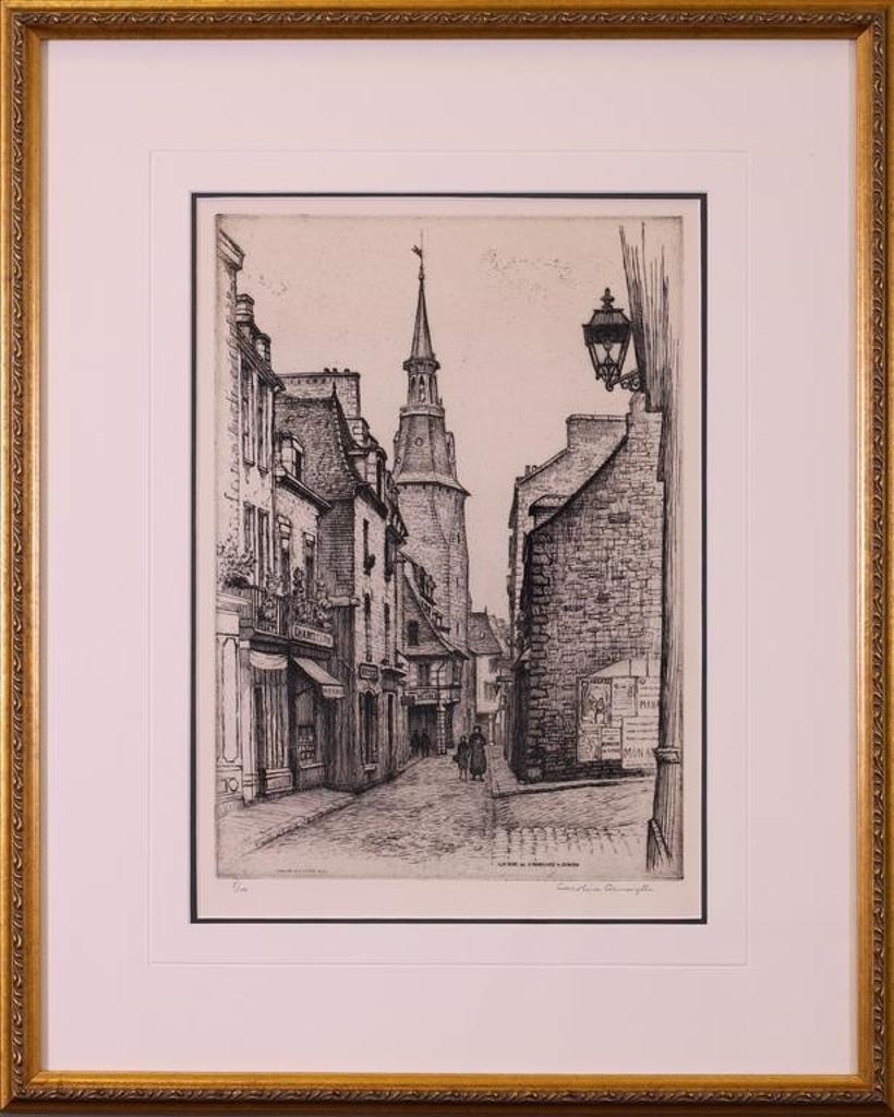 Caroline Helena Armington (1875-1939) - La Rue De LHorloge à Dinan; 1933