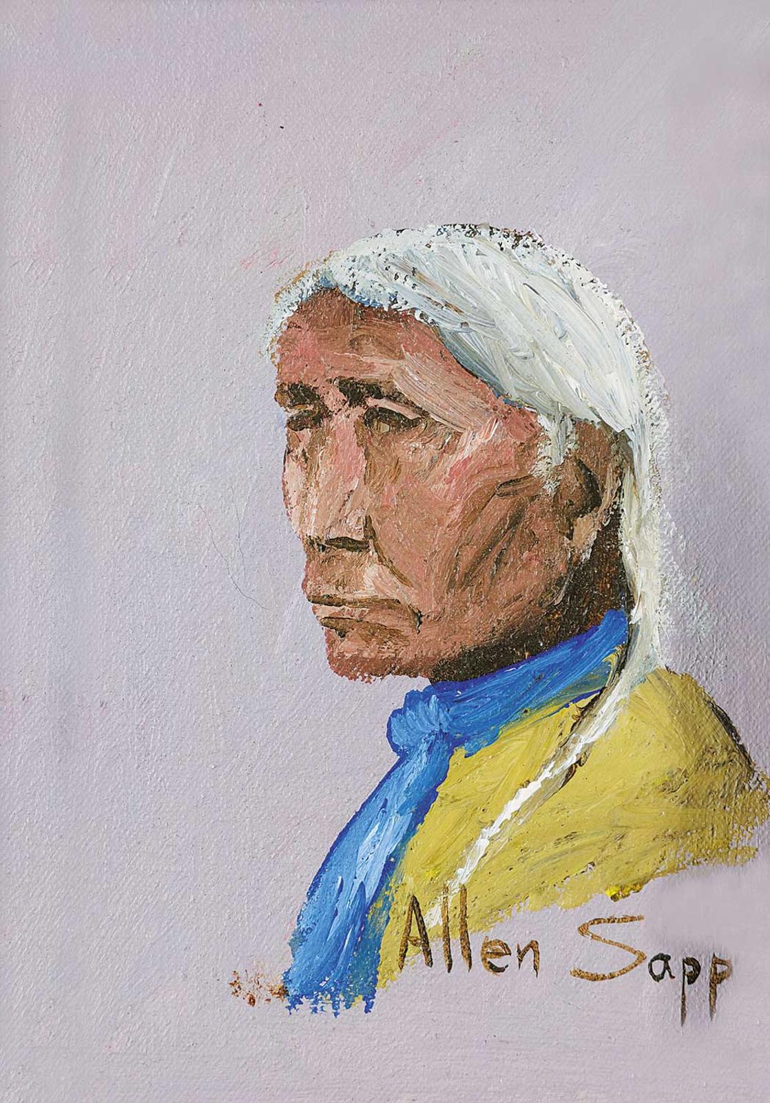 Allen Fredrick Sapp (1929-2015) - Untitled - Chief in Contemplation