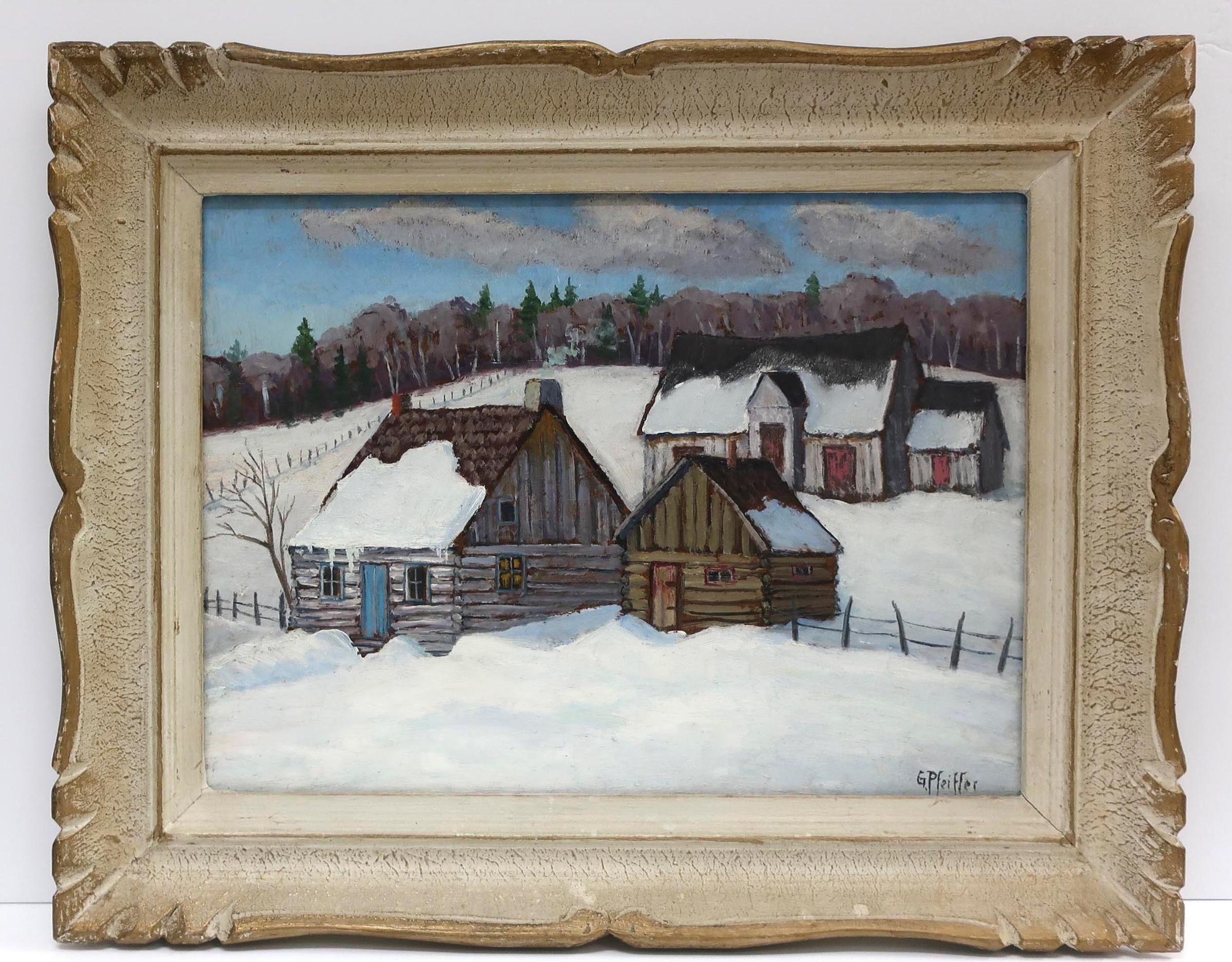 Gordon Edward Pfeiffer (1899-1983) - Untitled (Cabins In Snow)