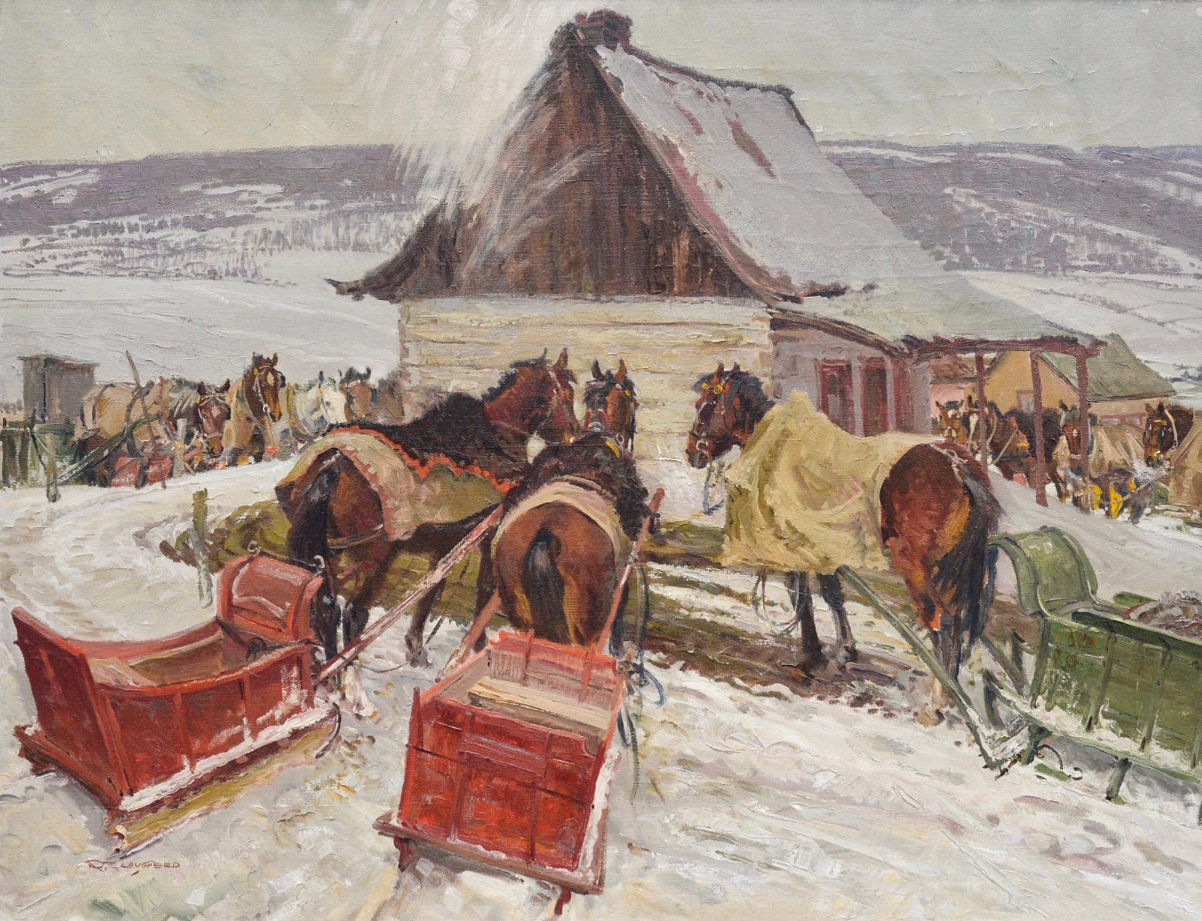 Robert Elmer Lougheed (1901-1982) - Sunday Afternoon, North of St. Rosé, c.1950