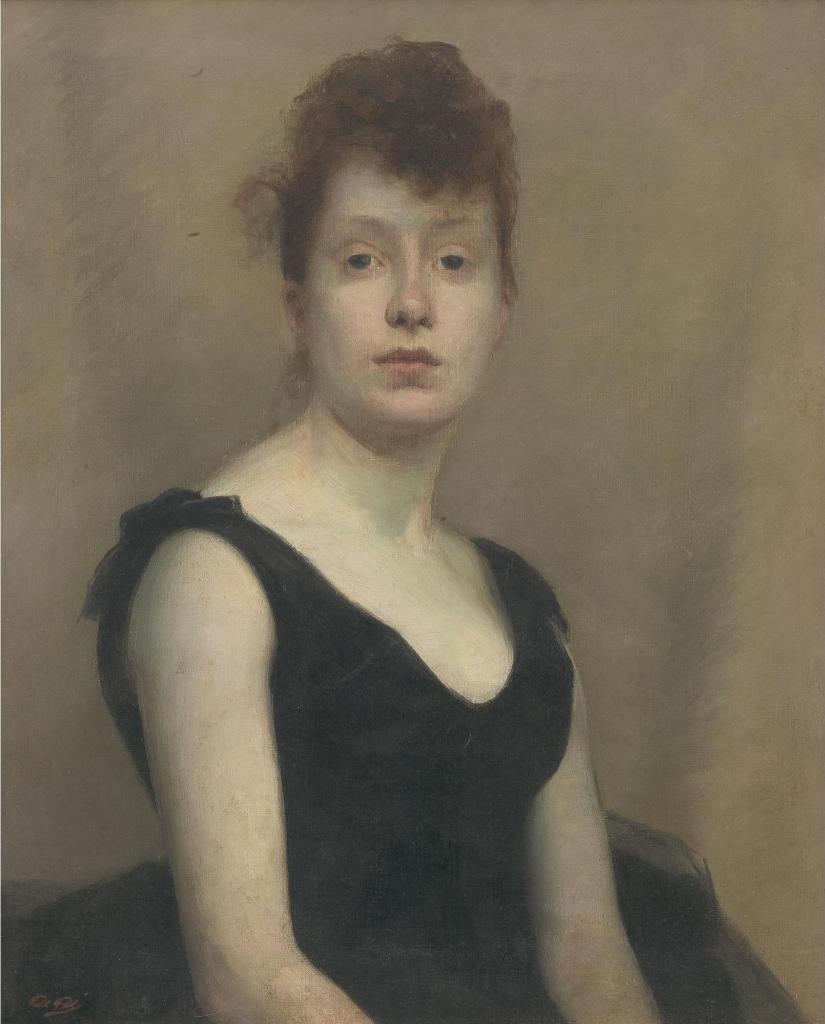 Paul Peel (1860-1892) - Portrait Of A Girl