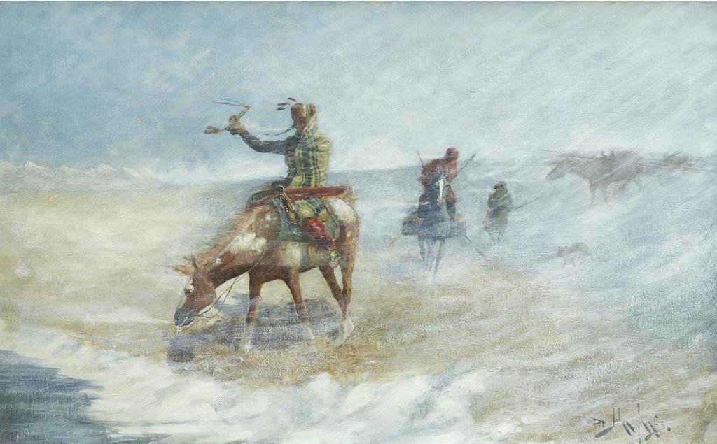 John I. Innes (1863-1941) - Battling The Blizzard