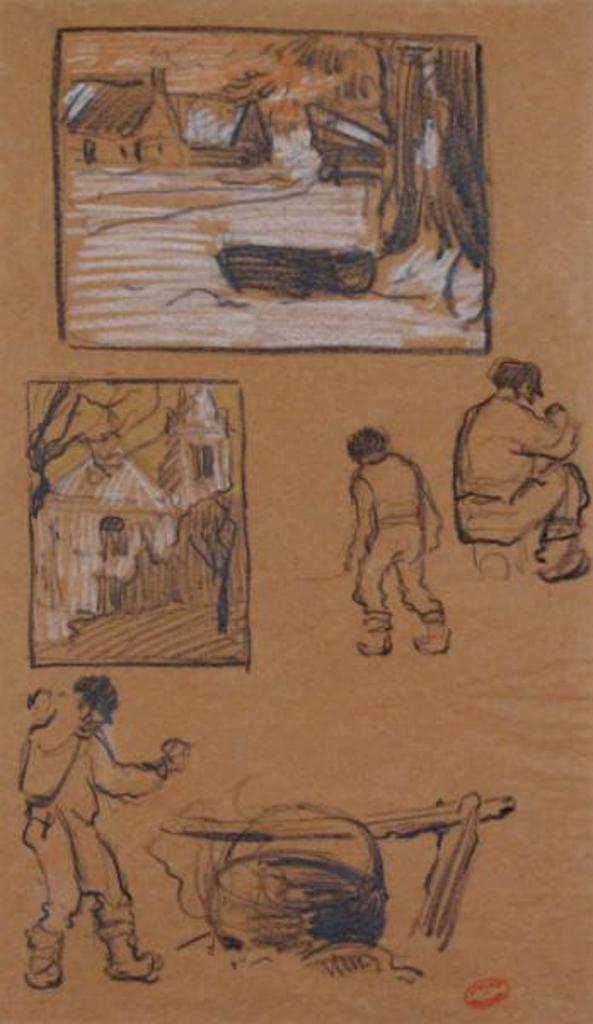 Clarence Alphonse Gagnon (1881-1942) - Sketchbook Group, Baie-St-Paul