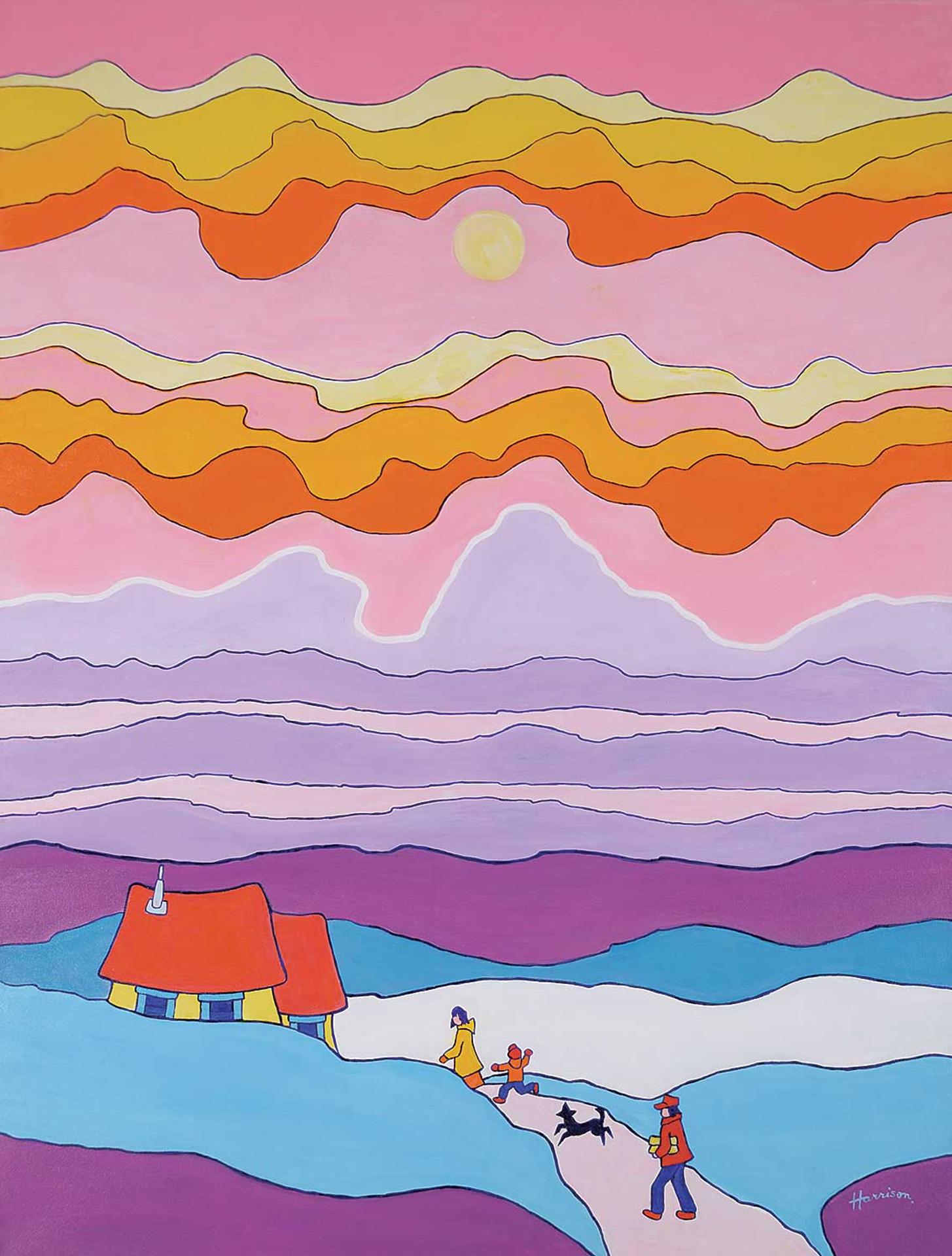 Ted Harrison (1926-2015) - Happy Clouds