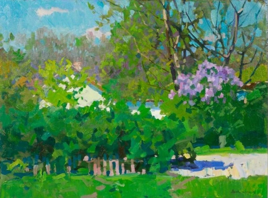 Konstantin Lomykin (1924-1993) - Lilacs in the Garden