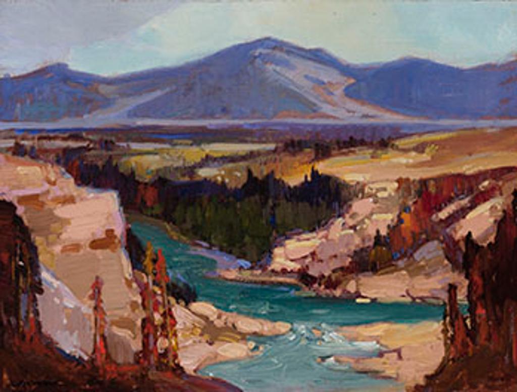 Leonard Richmond (1889-1965) - In the Foothills, Highwood River, Alberta