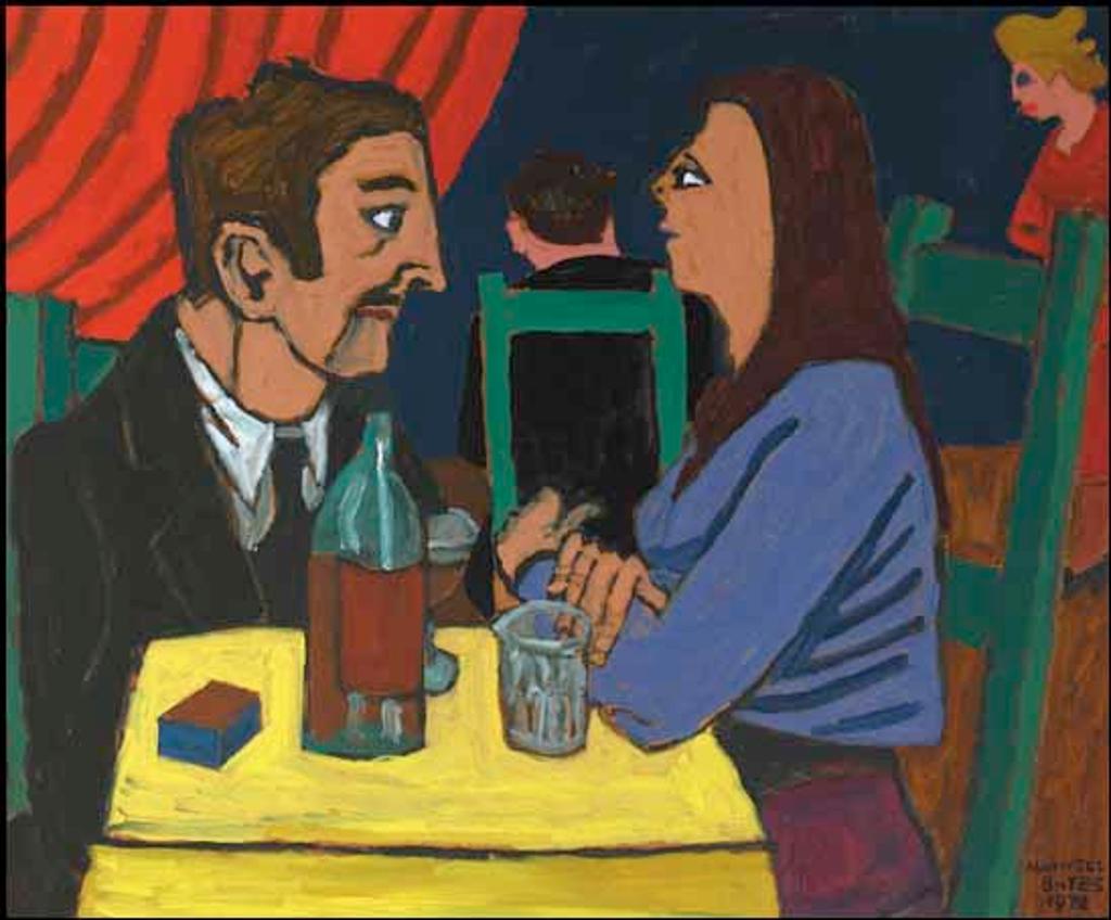 Maxwell Bennett Bates (1906-1980) - Couple in a Restaurant