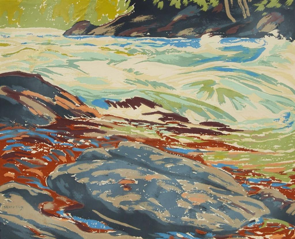 Joseph Ernest Sampson (1887-1946) - Untitled (Rushing River)
