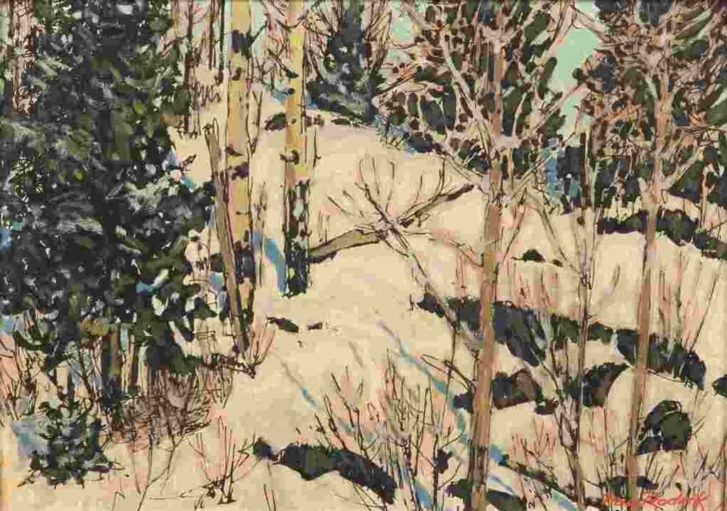 Paul Rodrik Johnston (1915-1983) - Morning in the Poplars