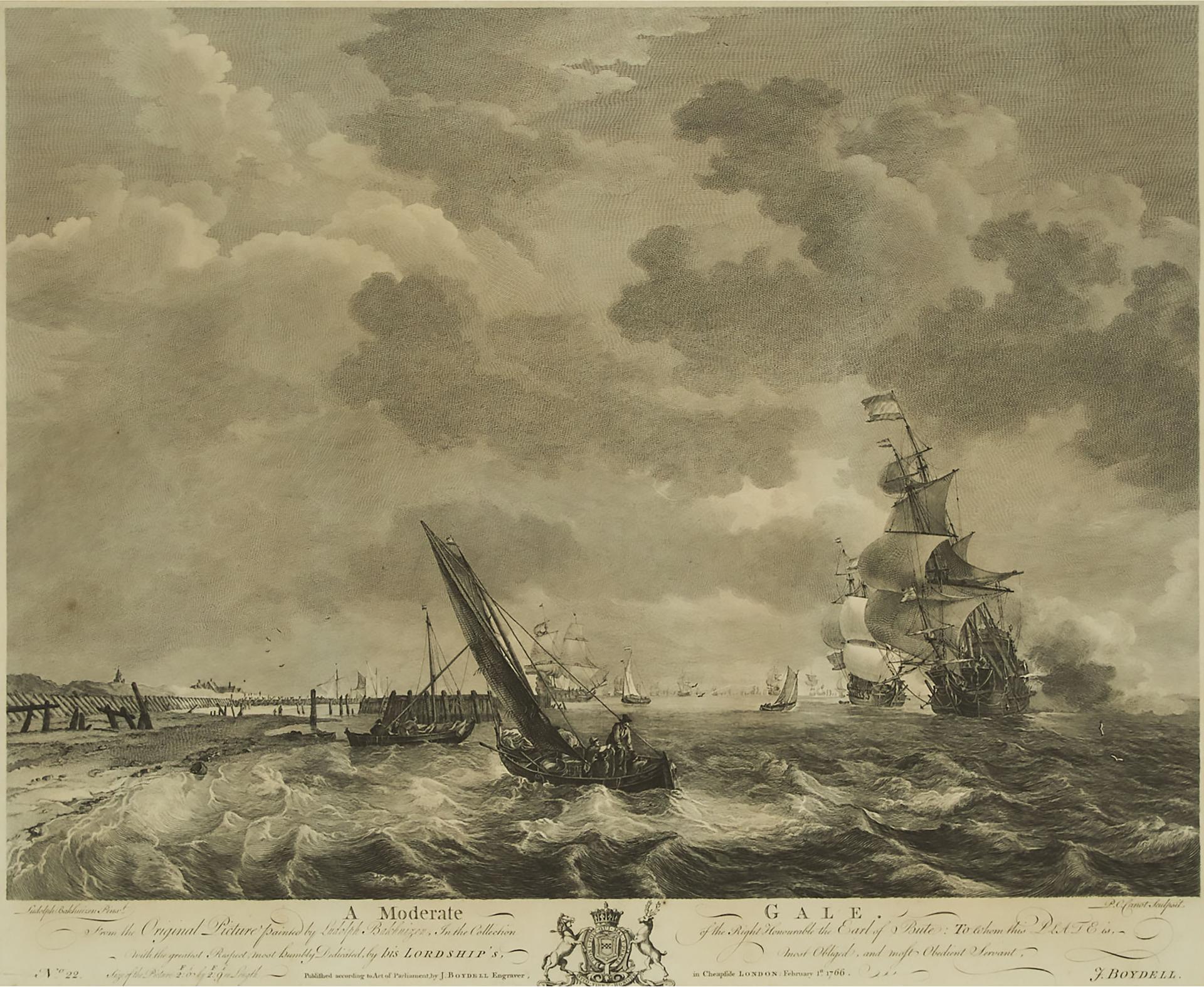 Pierre-Charles Canot - A Moderate Gale, Circa 1766
