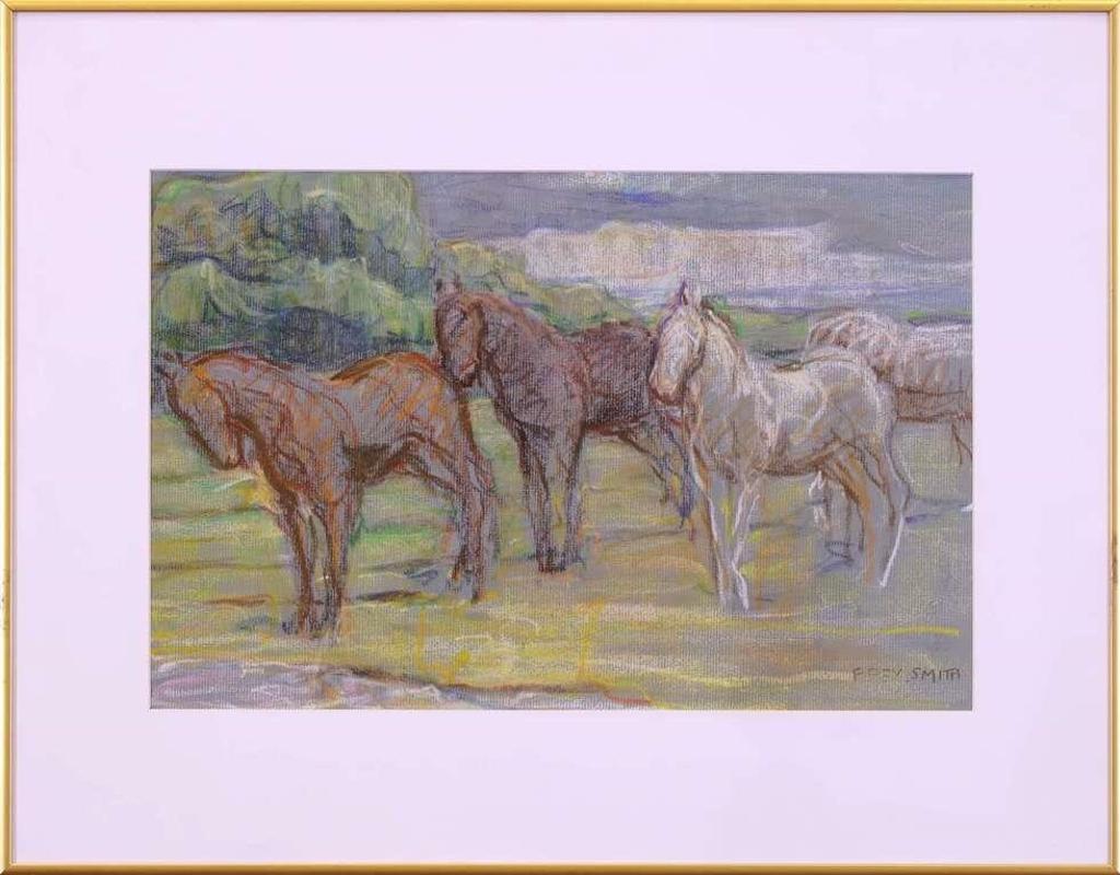 Freda Pemberton-Smith (1902-1991) - Untitled; Horses in a Field